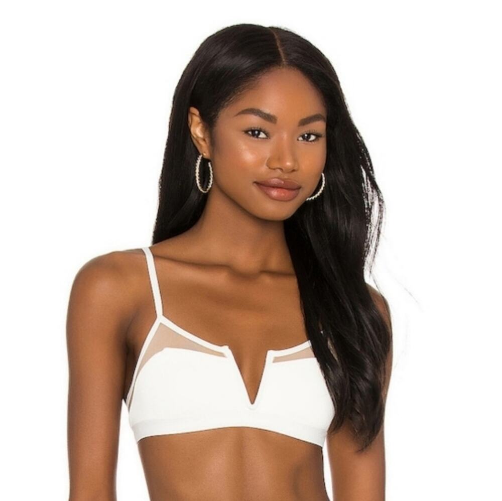 L*Space Sadie Bikini Top in Cream Size XL NWT